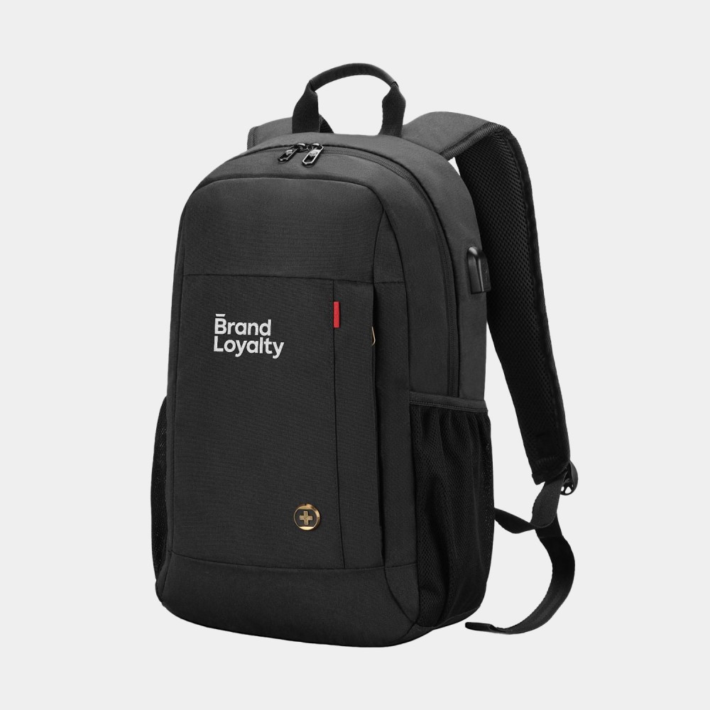 Custom Embroidered SwissDigital ARBON RFID Travel Business Backpack