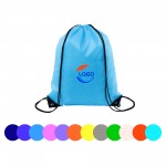 MOQ 20pcs Polyester Drawstring Backpack Bag Custom Printed