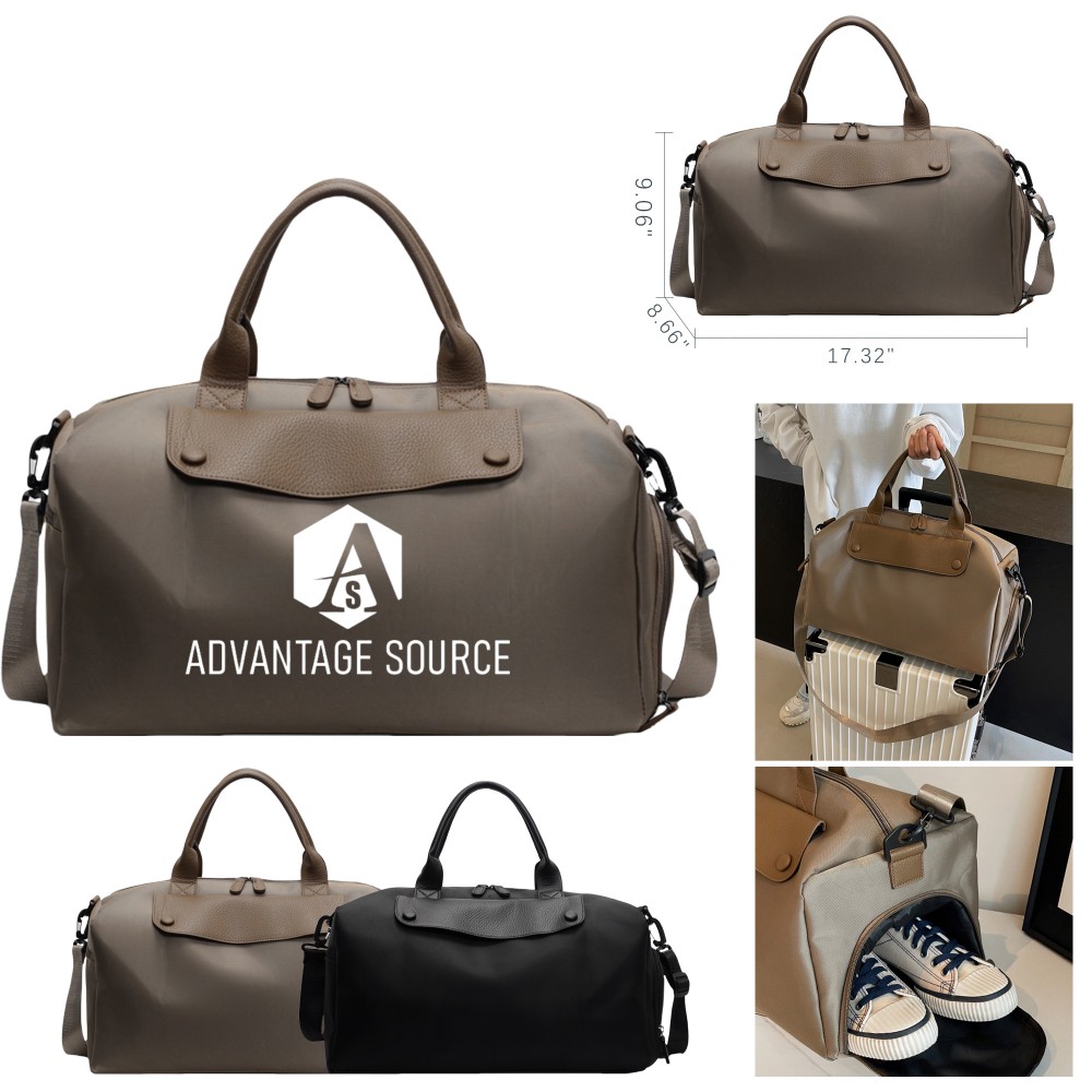 Custom Embroidered Waterproof Oxford Travel Duffel Bag W/ Wet And Dry Separation Custom Embroidered Waterproof Oxford Travel Duffel Bag W/ Wet And Dry Separation