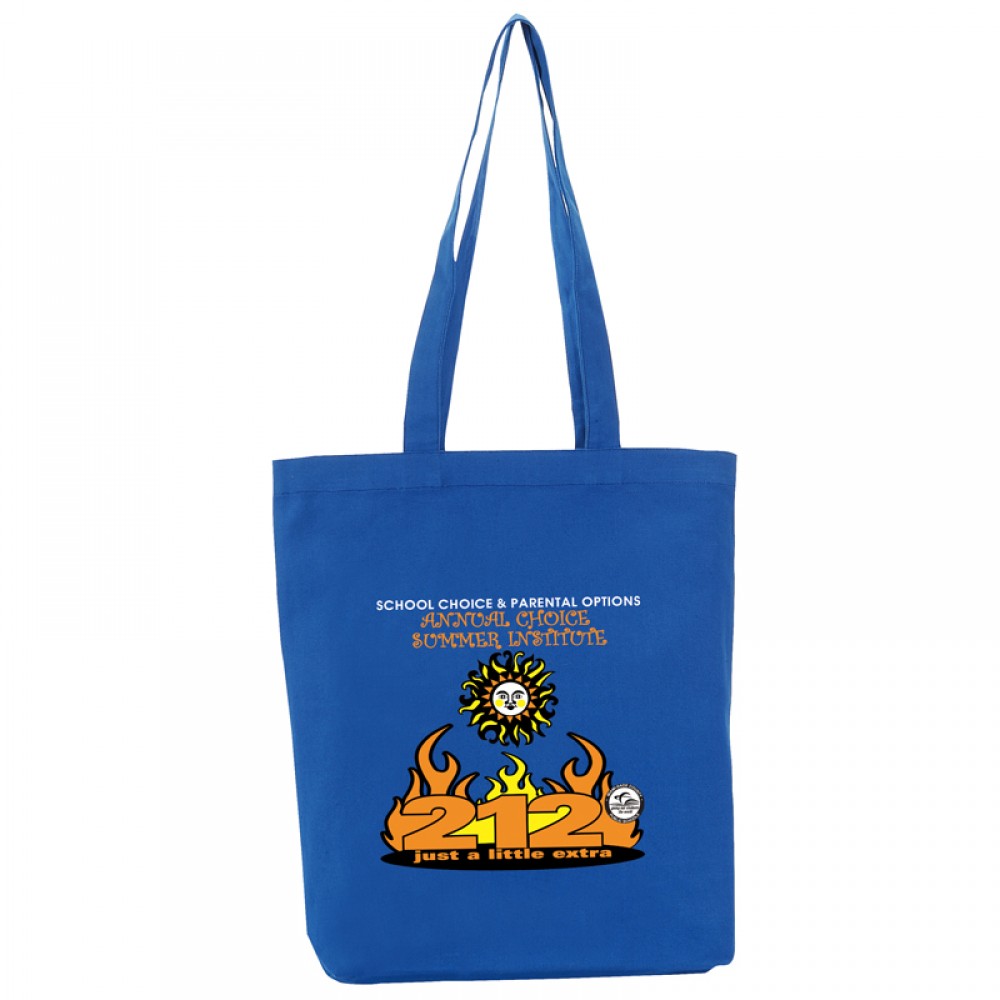 The 10oz Colorful Cotton Tote Custom Embroidered