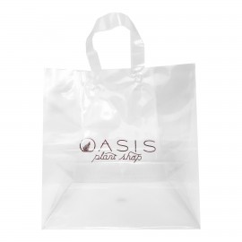 Large Transparent Clear Poly Flexi-Loop Bag Custom Printed  Large Transparent Clear Poly Flexi-Loop Bag Custom Printed