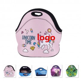 Zippered Neoprene Lunch Tote Bag Logo Imprinted  Zippered Neoprene Lunch Tote Bag Logo Imprinted