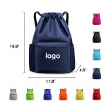 Waterproof Drawstring Gym Backpack Bag for Men & Women Custom Printed