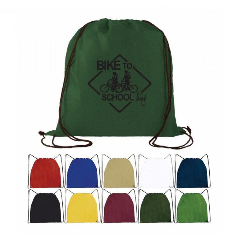 Non-Woven Drawstring Backpack - Printed (Colors) Custom Printed