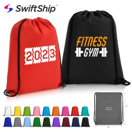 Non-Woven Custom Drawstring Backpack Custom Printed
