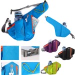 Custom Embroidered Nylon Bottle Holder Water Resistant Sport Running Waist Bag Belt Bag