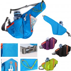 Custom Embroidered Nylon Bottle Holder Water Resistant Sport Running Waist Bag Belt Bag