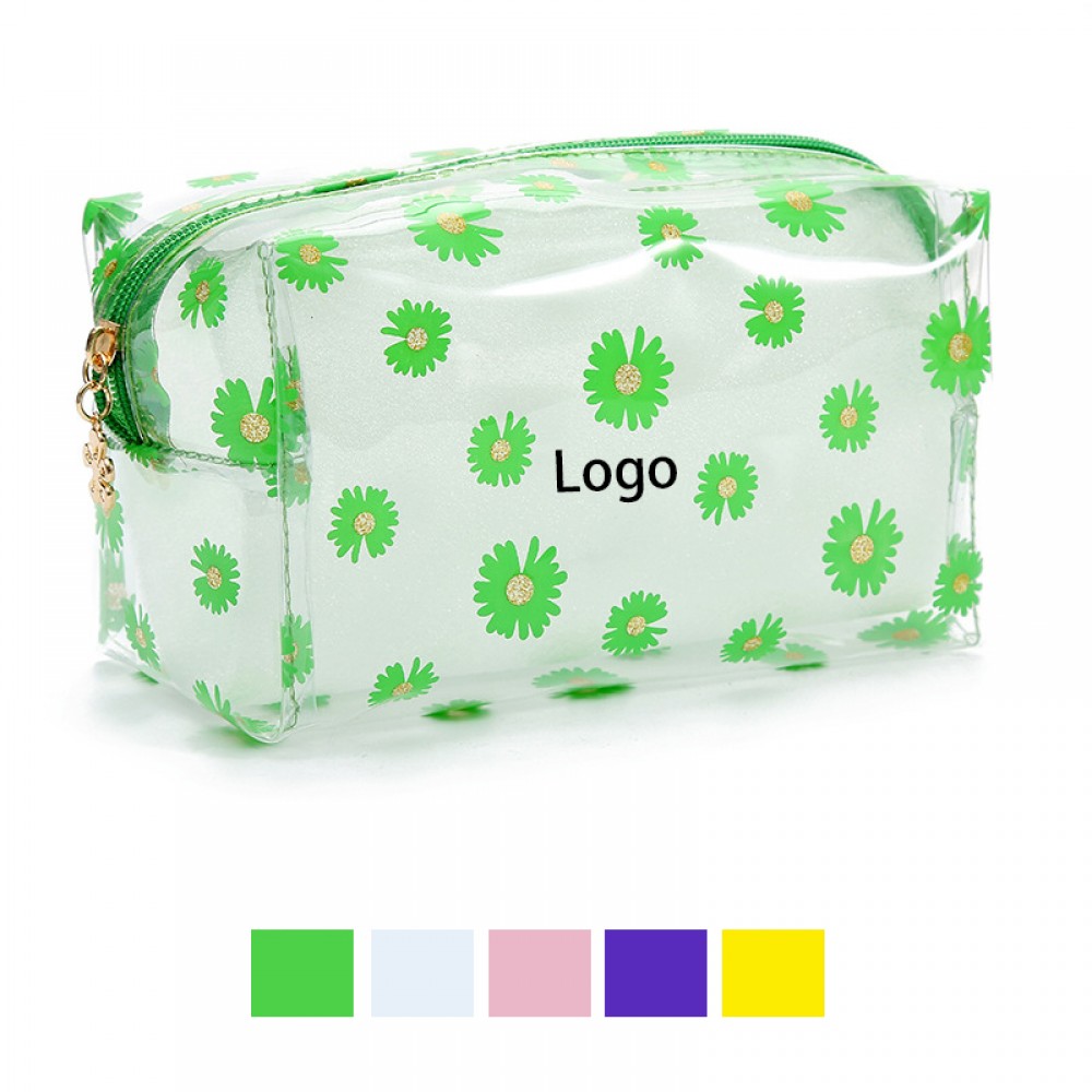 Waterproof Clear Toiletry Bag Cosmetic Bag Custom Embroidered