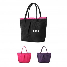 Custom Embroidered Nylon Tote Shoulder Bag  Custom Embroidered Nylon Tote Shoulder Bag