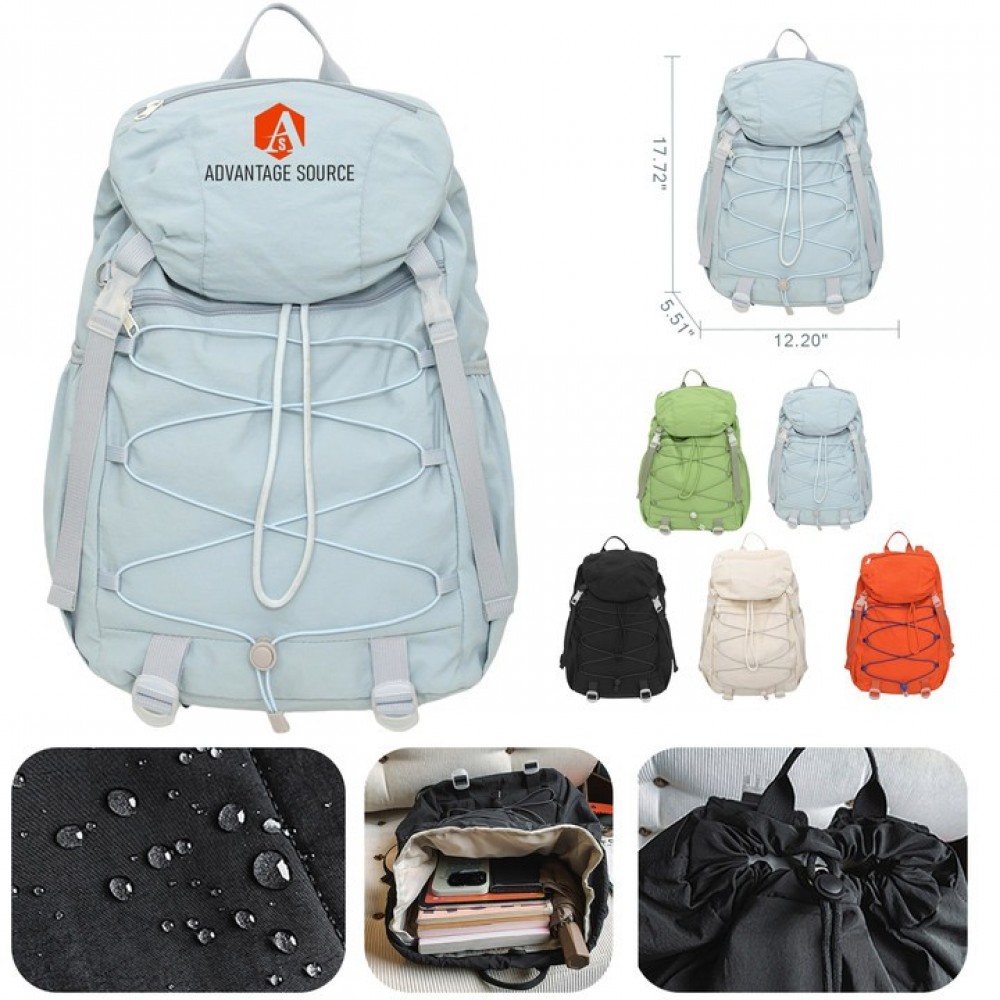 Outdoor Travel Backpack W/ Drawstring Large Capacity Custom Embroidered Outdoor Travel Backpack W/ Drawstring Large Capacity Custom Embroidered