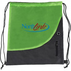 Custom Embroidered Backpack with Earbud Outlet  Custom Embroidered Backpack with Earbud Outlet
