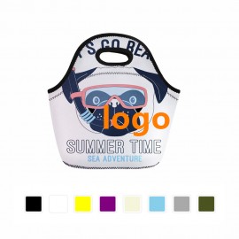 Custom Embroidered Foldable Neoprene Kids Lunch Bag  Custom Embroidered Foldable Neoprene Kids Lunch Bag