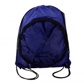 Heavy Duty Soccer Mesh Bag w/ Front Zipper Drawstring Backpack (14" x 18") Custom Embroidered  Heavy Duty Soccer Mesh Bag w/ Front Zipper Drawstring Backpack (14" x 18") Custom Embroidered