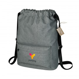 EcoVenture RPET Drawstring Backpack with Logo