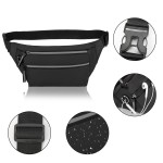 Waterproof PU Waist Pack Custom Embroidered