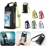 Custom Embroidered PVC Waterproof Dry Bag W/ Touchscreen Phone Window