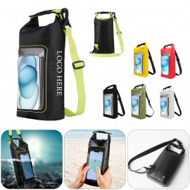 Custom Embroidered PVC Waterproof Dry Bag W/ Touchscreen Phone Window  Custom Embroidered PVC Waterproof Dry Bag W/ Touchscreen Phone Window