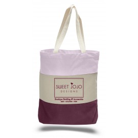 Custom Printed Canvas Tri Color Bag w/3" Gusset (15"x15")  Custom Printed Canvas Tri Color Bag w/3" Gusset (15"x15")