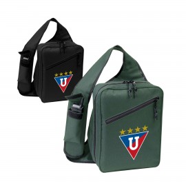 600D Polyester Crossbody Sling Backpack with Multiple Pockets Custom Embroidered  600D Polyester Crossbody Sling Backpack with Multiple Pockets Custom Embroidered