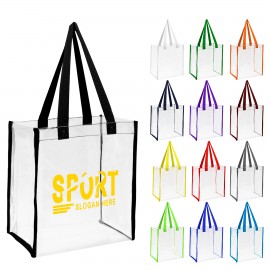 Custom Embroidered Clear Stadium Tote Bag  Custom Embroidered Clear Stadium Tote Bag