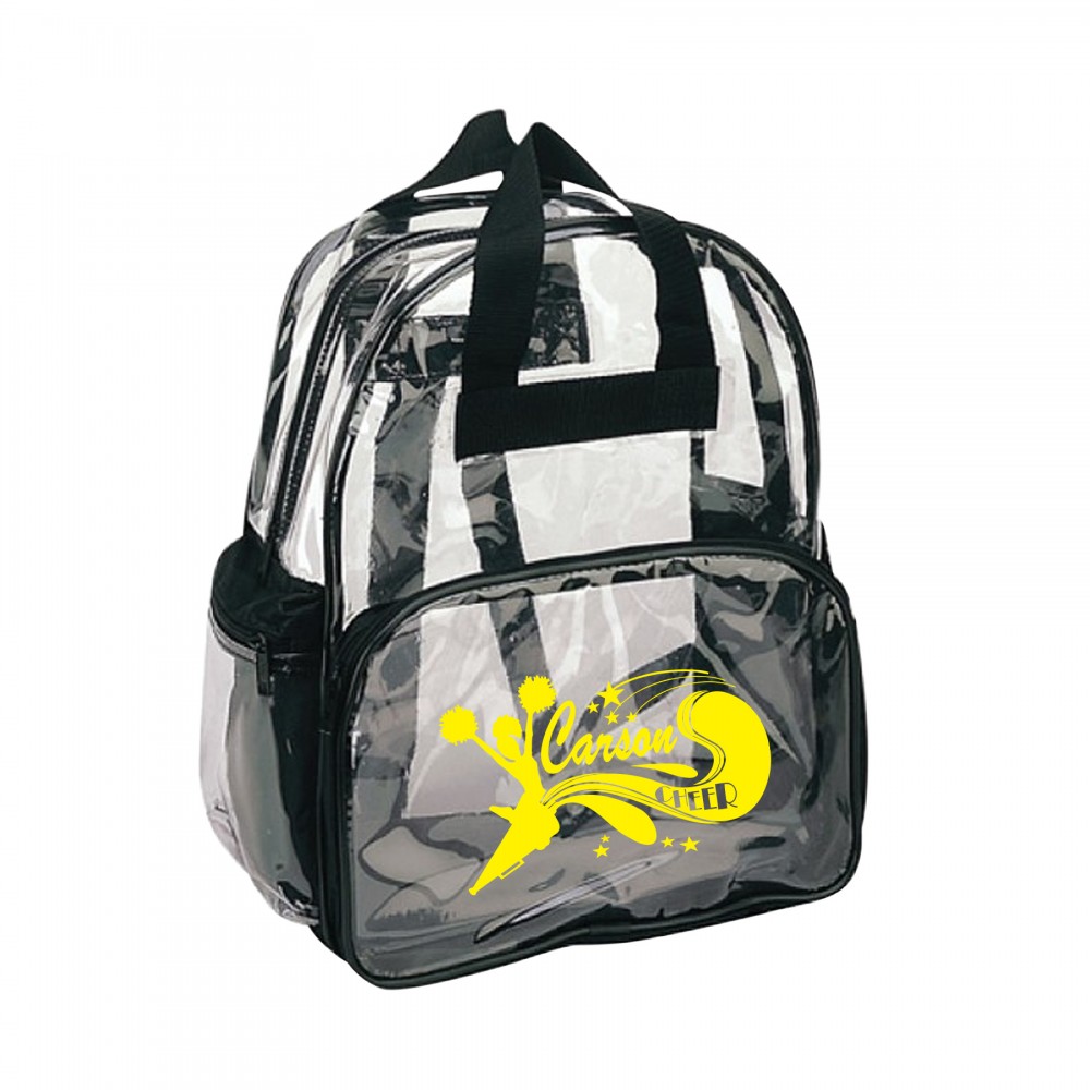 Clear PVC Promotional Backpack - 12"w x 15"h x 6"d Custom Embroidered