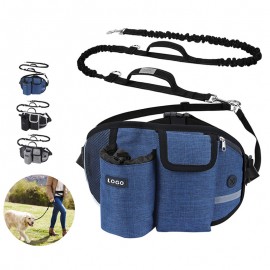 Double Dog Leash with Fanny Pack with Logo