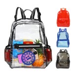 Clear Zipper Backpack with Front Pocket Custom Embroidered