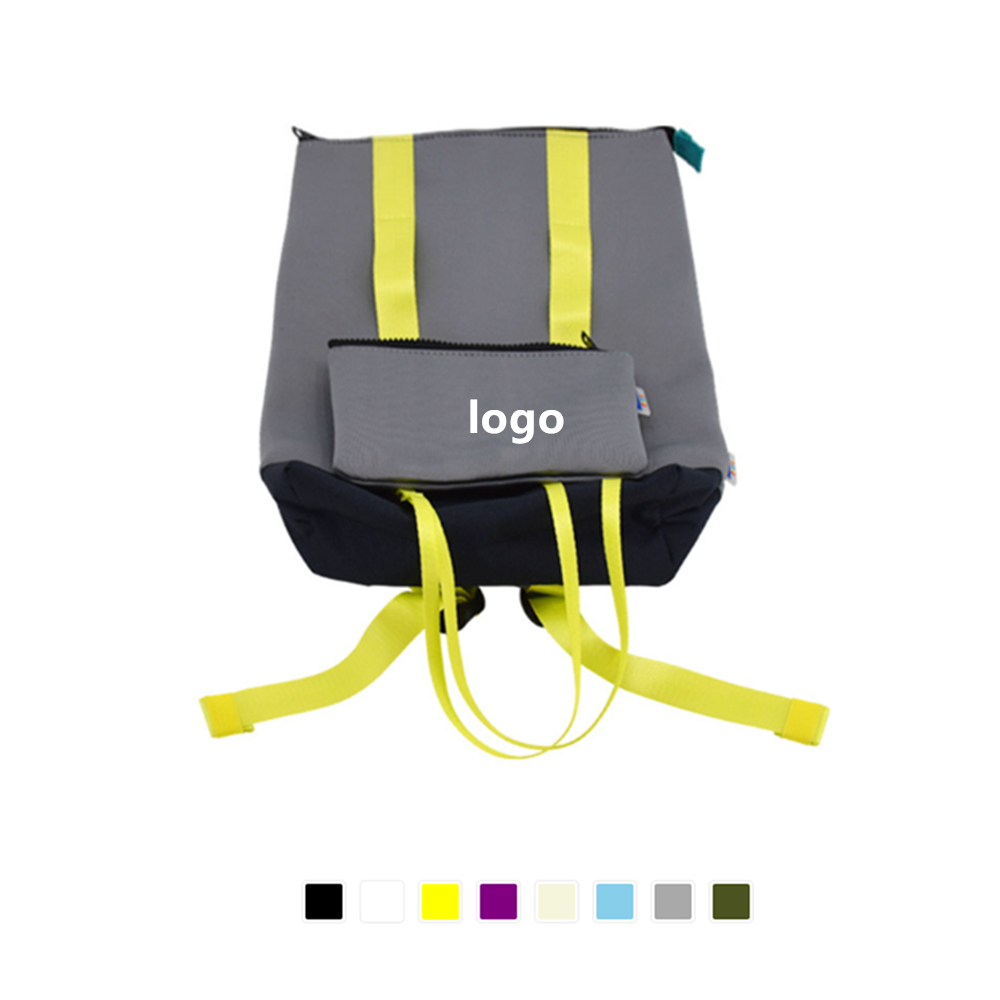 Logo Imprinted Zippered Neoprene Travel Student Backpack Logo Imprinted Zippered Neoprene Travel Student Backpack
