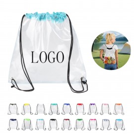 Waterproof Transparent PVC Drawstring Bag Logo Imprinted