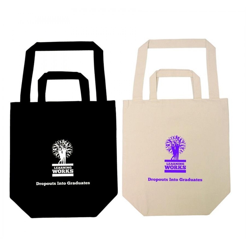Dual Handle Cotton Shopping Bag - Printed (Colors) Logo Imprinted