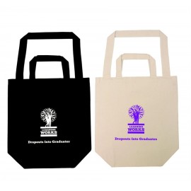 Dual Handle Cotton Shopping Bag Custom Embroidered  Dual Handle Cotton Shopping Bag Custom Embroidered