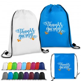 Non-Woven Drawstring Cinch Backpack Custom Embroidered  Non-Woven Drawstring Cinch Backpack Custom Embroidered