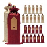 Custom Embroidered Wine Bottle Bags with Drawstrings