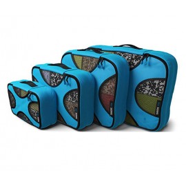 Custom Printed 4 Set Packing Cubes W/A Shoe Bag  Custom Printed 4 Set Packing Cubes W/A Shoe Bag