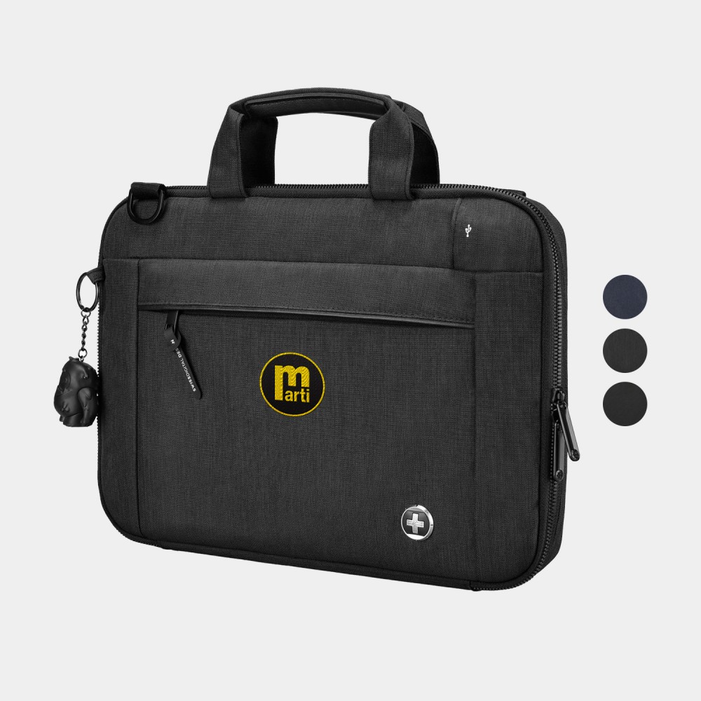 SwissDigital BOLLIGEN USB Charging Port Business 14? Laptop Sleeve Custom Printed SwissDigital BOLLIGEN USB Charging Port Business 14? Laptop Sleeve Custom Printed