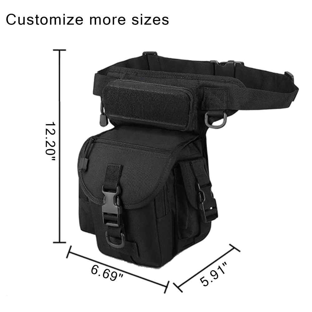 Custom Embroidered Oxford Tactical Leg Bag W/ Removable Shoulder Strap Custom Embroidered Oxford Tactical Leg Bag W/ Removable Shoulder Strap