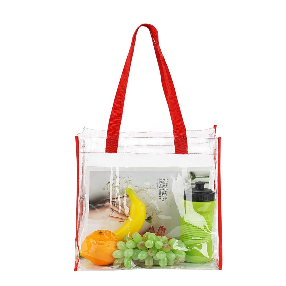 PVC Clear Tote Bag Custom Embroidered