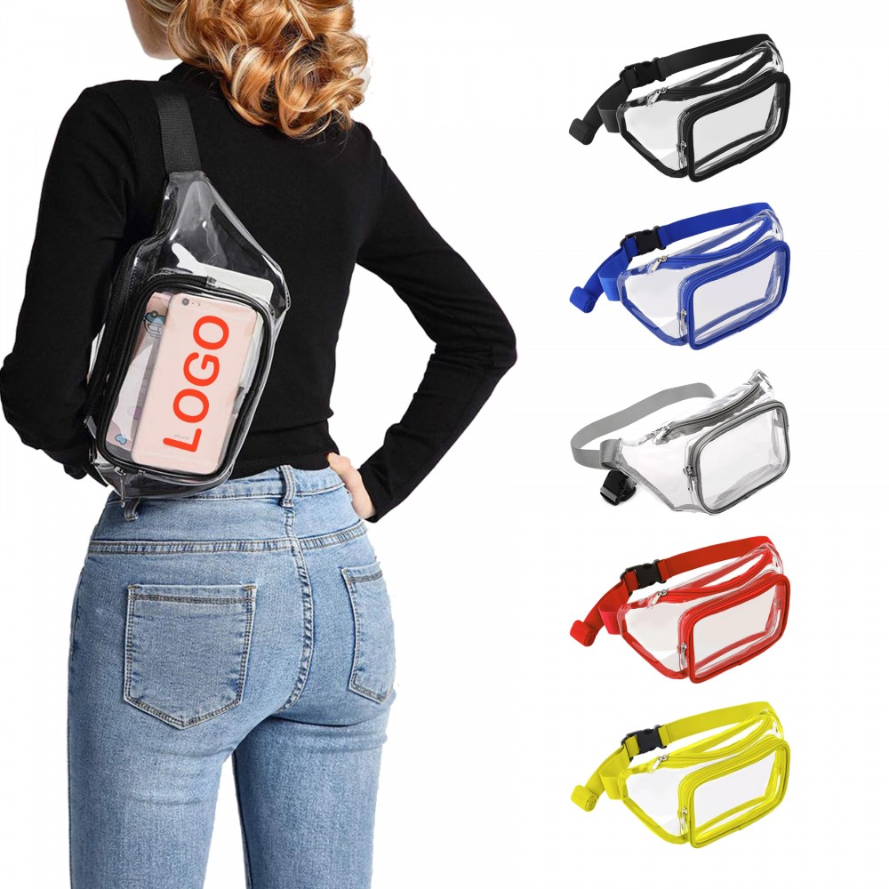Transparent PVC Waist Bag Custom Printed Transparent PVC Waist Bag Custom Printed