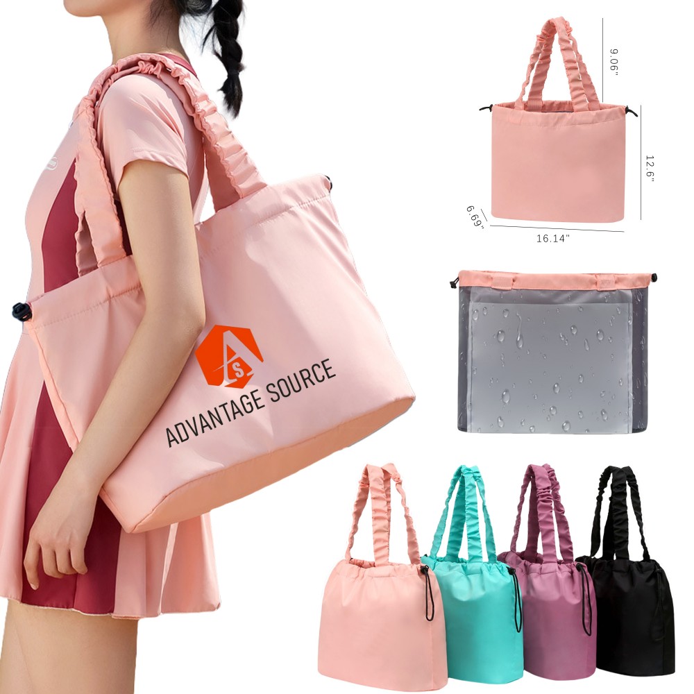 900D Polyester Waterproof Swimming Bag With Wet Dry Separation Custom Printed 900D Polyester Waterproof Swimming Bag With Wet Dry Separation Custom Printed