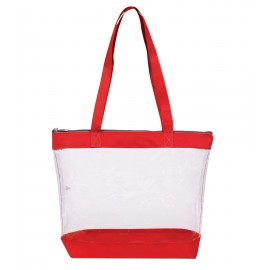 Basic Clear Zipper Tote Logo Imprinted