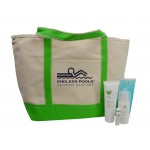 Aloe Up Cotton Tote Bag with Sport Sunscreen Custom Embroidered