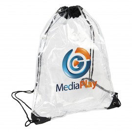 Biodegradable Clear Drawstring Backpack Custom Printed  Biodegradable Clear Drawstring Backpack Custom Printed