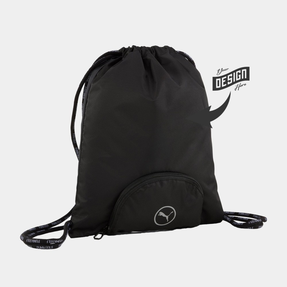 Custom Embroidered PUMA Golf Icon Rope Sack Drawstring Bag Custom Embroidered PUMA Golf Icon Rope Sack Drawstring Bag