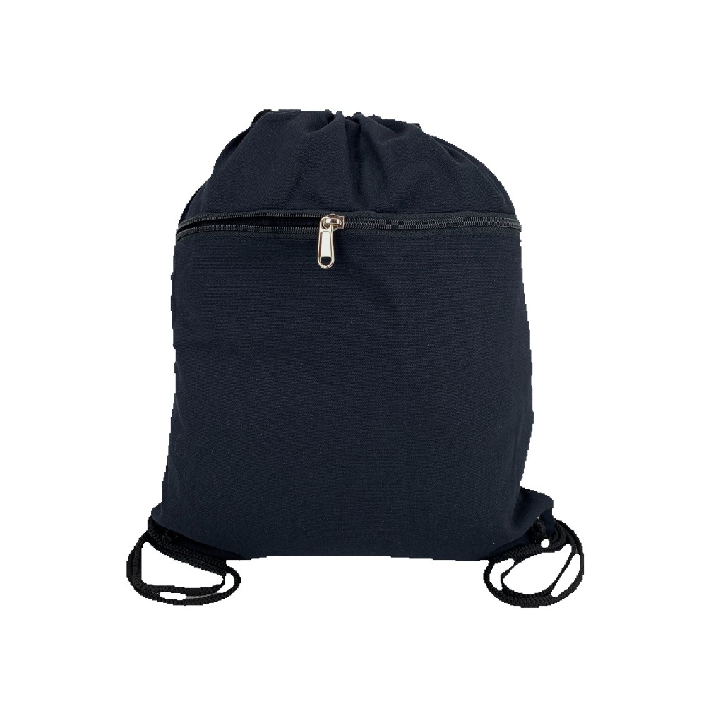 Logo Branded Active Drawstring Bag Backpack Eco Friendly Canvas Black Logo Branded Active Drawstring Bag Backpack Eco Friendly Canvas Black