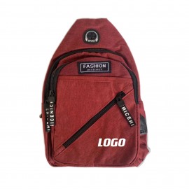 Custom Printed Cross body Oxford Sling Backpack  Custom Printed Cross body Oxford Sling Backpack