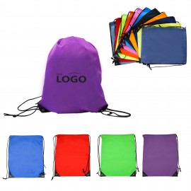 Polyester Drawstring Backpack Logo Imprinted  Polyester Drawstring Backpack Logo Imprinted