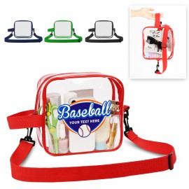 Custom Embroidered Clear PVC Sport Sling Pack  Custom Embroidered Clear PVC Sport Sling Pack