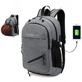 School Basketball Backpack With USB Charging Custom Printed