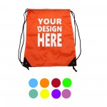 Polyester Drawstring Party Backpack Custom Embroidered