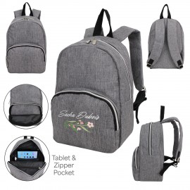 Custom Printed Mini Heather Gray Backpack  Custom Printed Mini Heather Gray Backpack